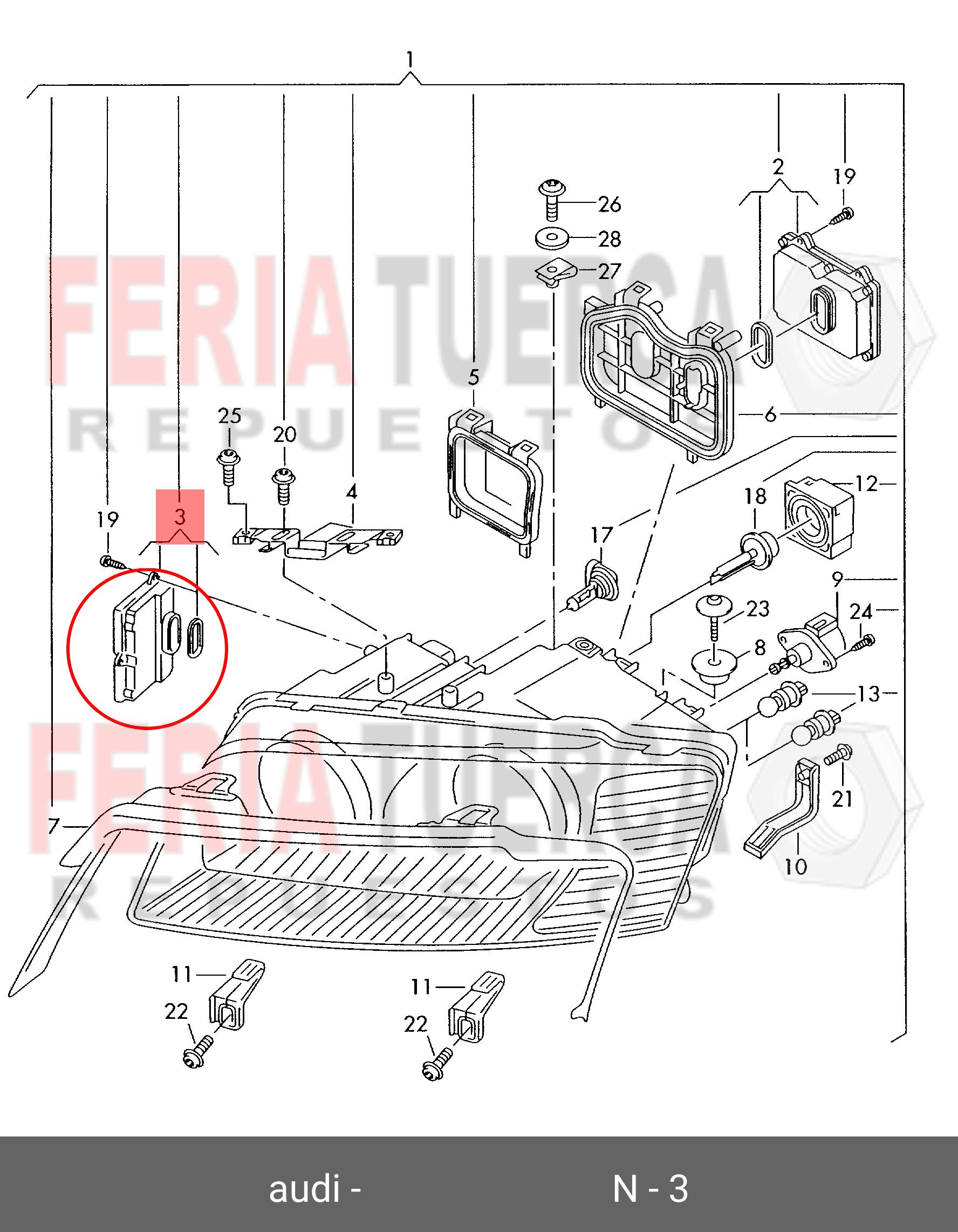 Unidad de control para Xenón 5DV00829000 D2S D2R