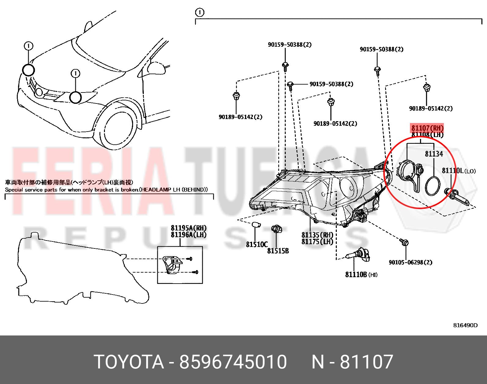 Balasto de faro de xenón para Lexus - Toyota 1 Unidad